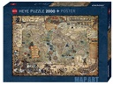 Jigsaw Puzzle: HEYE - Map Art: Pirate World (2000 Pieces)