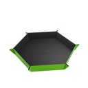 Dice Tray: Gamegenic - Hexagonal Magnetic - Black/Green