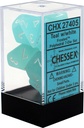 Dice: Chessex - Frosted - Poly Set (x7) - Teal/White