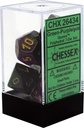 Dice: Chessex - Gemini - Poly Set (x7) - Green-Purple/Gold