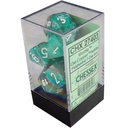 Dice: Chessex - Marble - Poly Set (x7) - Oxi-Copper/White