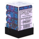 Dice: Chessex - Nebula, Luminary - 12mm D6 (x36) - Nocturnal/Blue