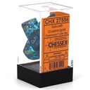 Dice: Chessex - Nebula, Luminary - Poly Set (x7) - Oceanic/Gold