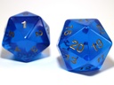 Dice: Chessex - Translucent - 55mm D20 - Blue/Gold