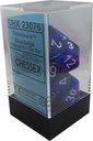 Dice: Chessex - Translucent - Poly Set (x7) - Blue/White