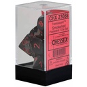 Dice: Chessex - Translucent - Poly Set (x7) - Smoke/Red