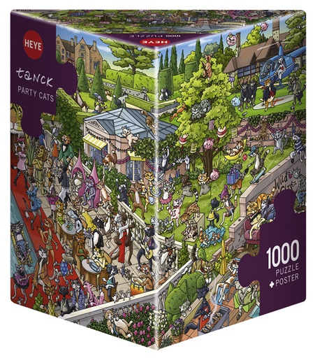[29838] Jigsaw Puzzle: HEYE - Triangle: Tanck, Party Cats (1000 Pieces)